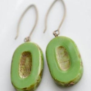 Lime Green Antique Earrings